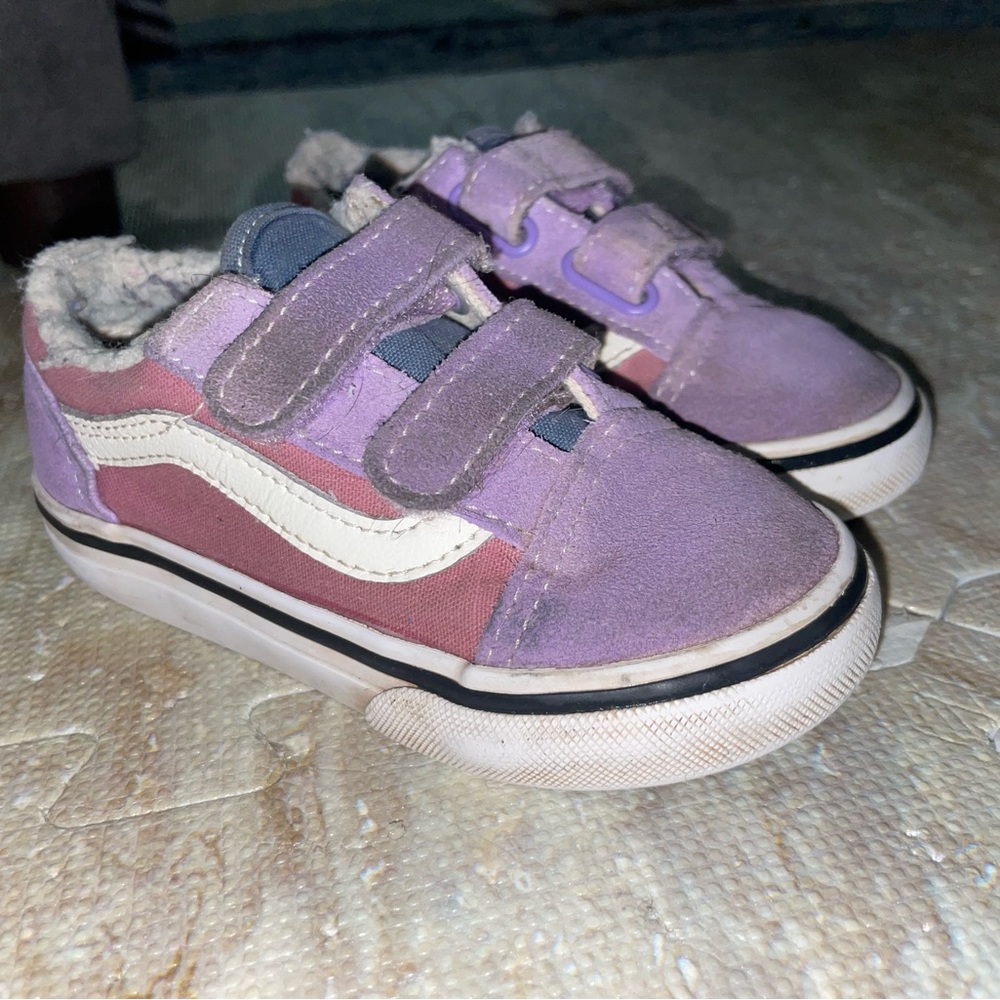 Vans Kids Purple, Mauve and Blue Sneakers